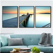 海边码头--现代简约时尚装饰画餐厅卧室沙发背景挂画